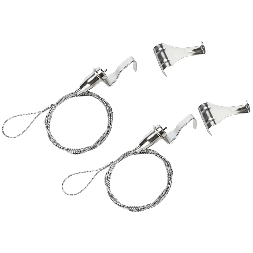 

2 Pcs Hanging Rope Picture Wire Hanger Kit Hooks for Pictures Lanyards Frame Rail Hangers Stainless Steel