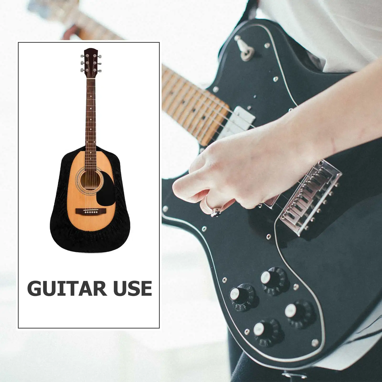 

Guitar Dust Cover Durable Decorative Protector Electric Guitars Supple Lint Resistant Elegant Color Luxurious Luster Guitar