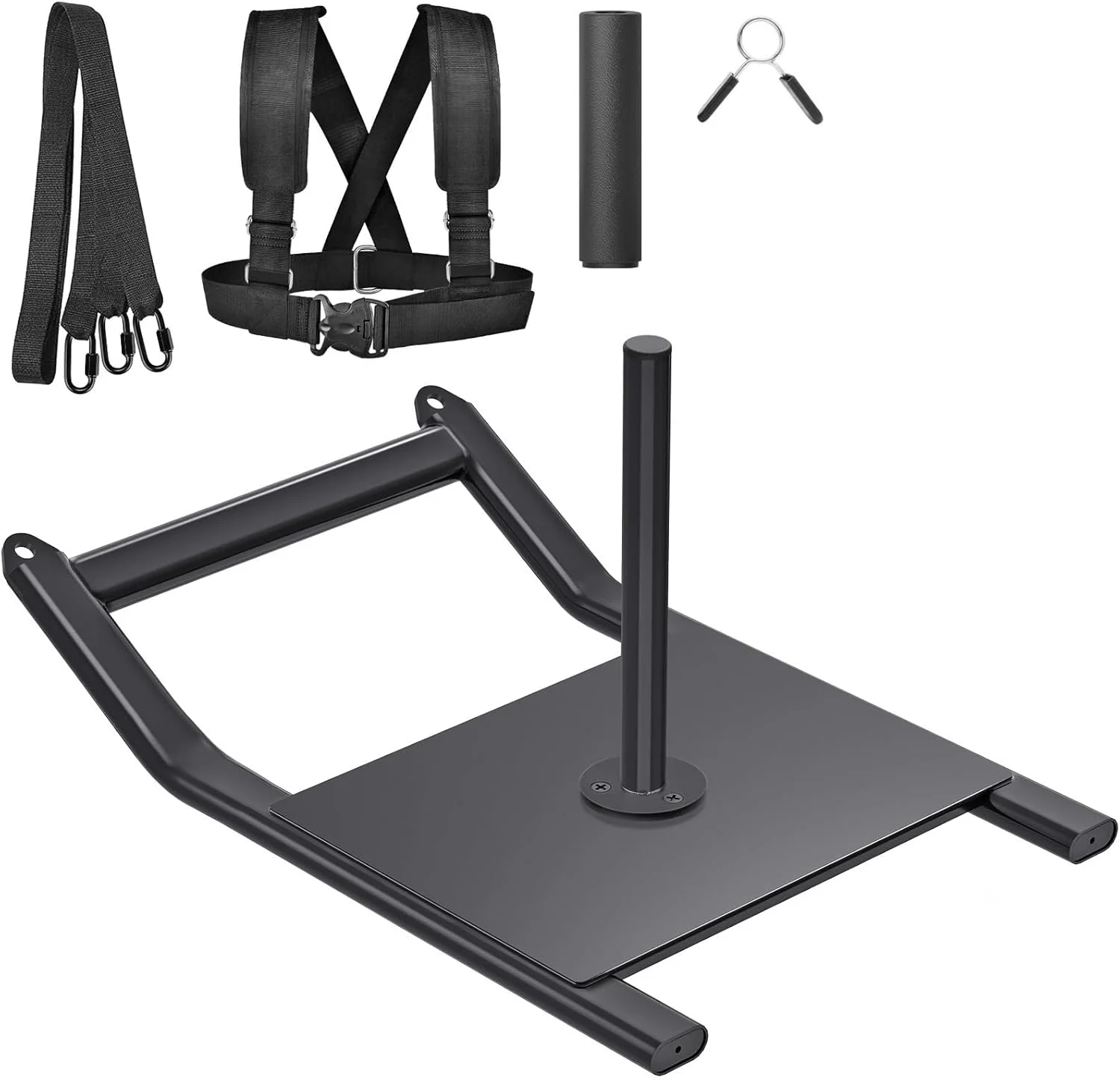 

Gym Weight Sled Compatible with 1" & 2" Weight Plates for Training