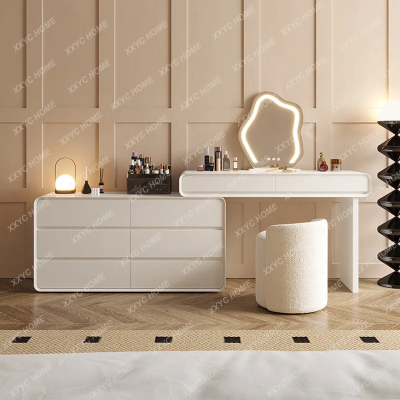 AA Cream wind dressing table Painting bedroom dresser chest light luxury makeup mirror integrated makeup table