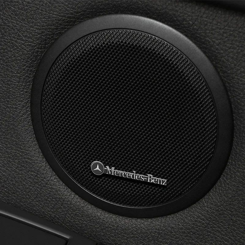 2/4 قطعة سيارة الصوت تزيين ثلاثية الأبعاد شارة ألومنيوم شعار ملصق لمرسيدس بنز W211 W205 W213 W203 C218 A207 CLA CLS E Class