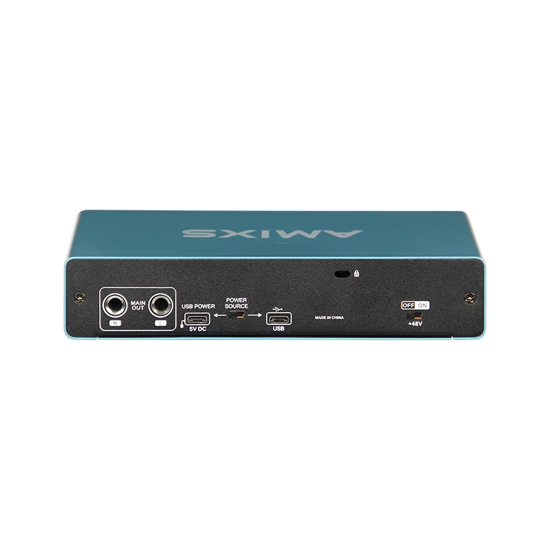 AMIXS UC42 Audio Interface for Recording Computer Free Drive USB External Sound Card for Pc Audio Equipment Professional Video