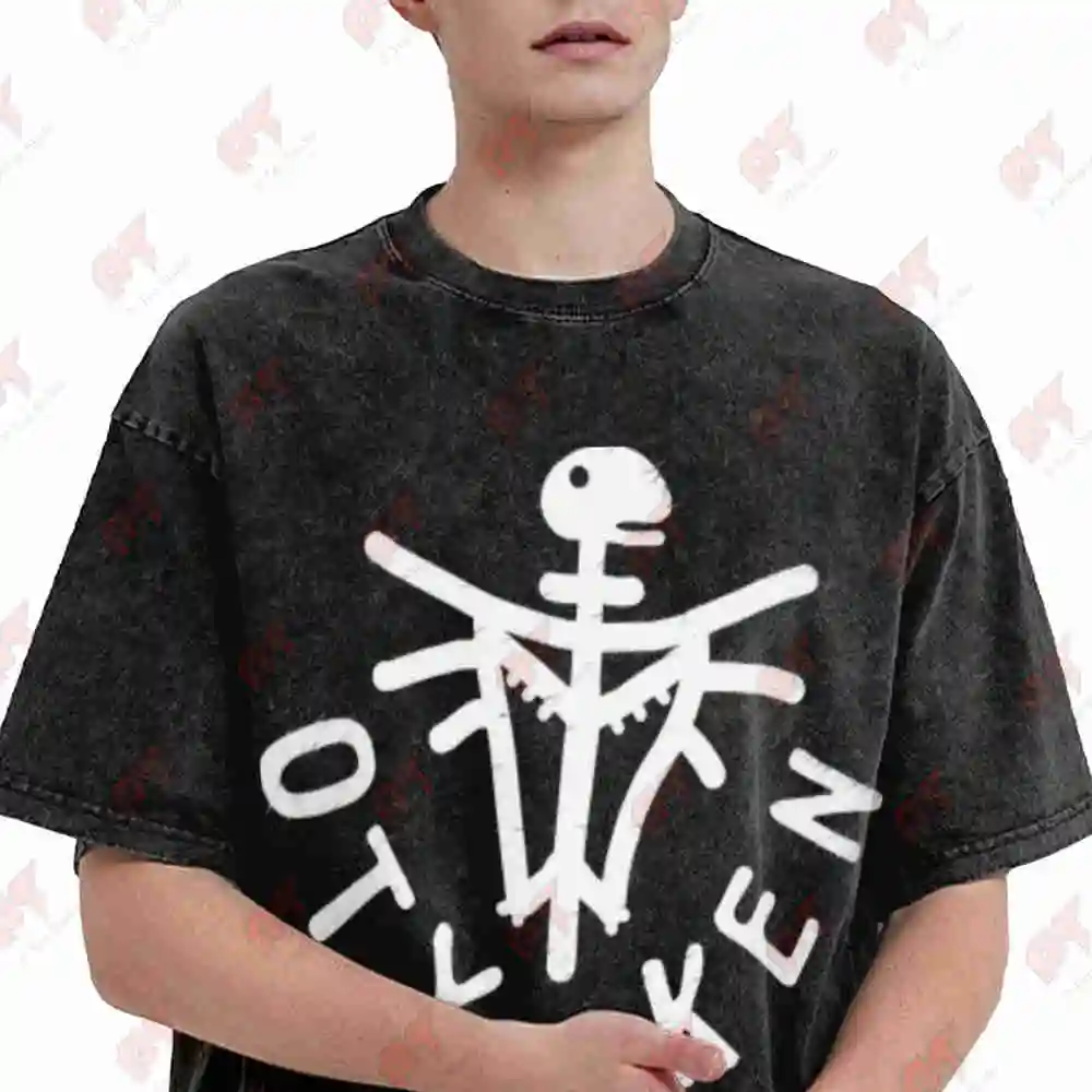 Otyken Ethnic Group Musical Band Vintage Washed Tee Pure Cotton T-Shirt