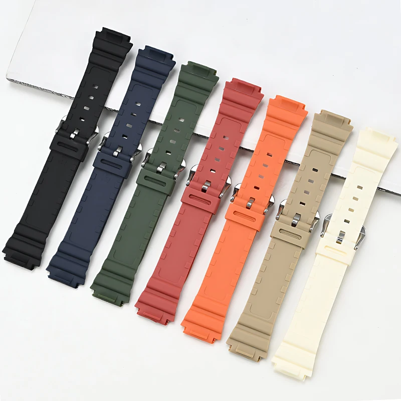 Resin Rubber Watchband Strap For Casio AQ-S810W AE-1200 SGW-400 W-800H F-108WH ; W-215 ; AEQ-110W 18mm Interface Wrist Band Belt