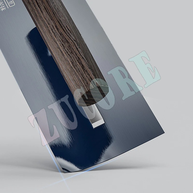 مجرفة من الفولاذ الأزرق SK5 بسمك 0.5 مم مع مقبض خشبي ينجي على شكل حرف L