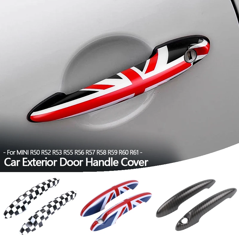 

2PCS/SET For Mini Cooper R50 R52 R53 R55 R56 R57 R58 R59 R60 R61Car Exterior Door Handle Cover Sticker Car-Styling Accessories