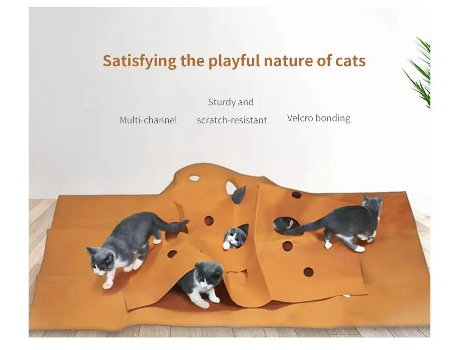 Mat for cat Funny FeltCloth Pet Play Mat CatAgility Training Mat Cat Toy Bite Pad Pet Mat Cat Dog Cushion Cat litter pad