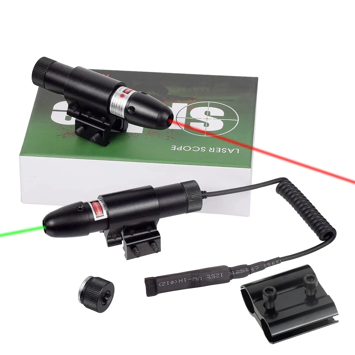 Tactical Red Green Dot Laser Sight 11mm/20mm Rail Picatinny Mount With Remote Switch For Airsoft Rifle Scope Hunting Accessories