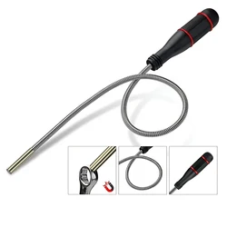 Flexible Magnetic Pickup Tool Bendable Snake Pickup Bendable Suction Bar for Locate Falling Objects Reach Sink Drains Pick Up