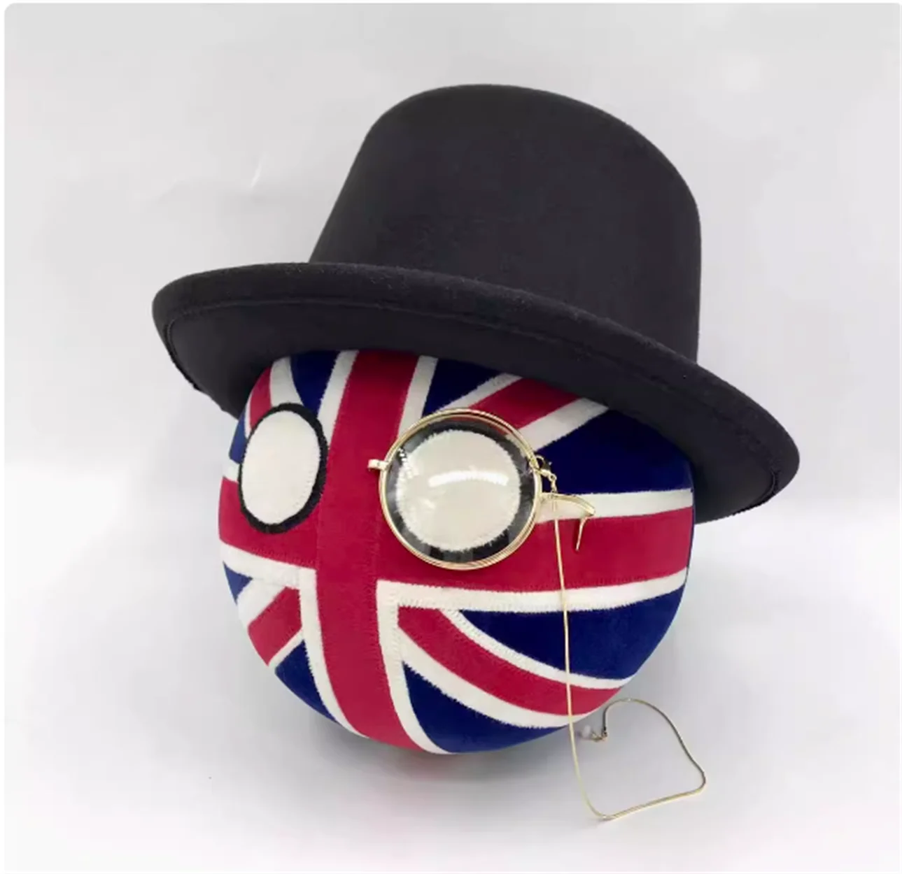 British Bola com Óculos Chapéu e Brody Capacete, Manga Envolto Boneca De Pelúcia