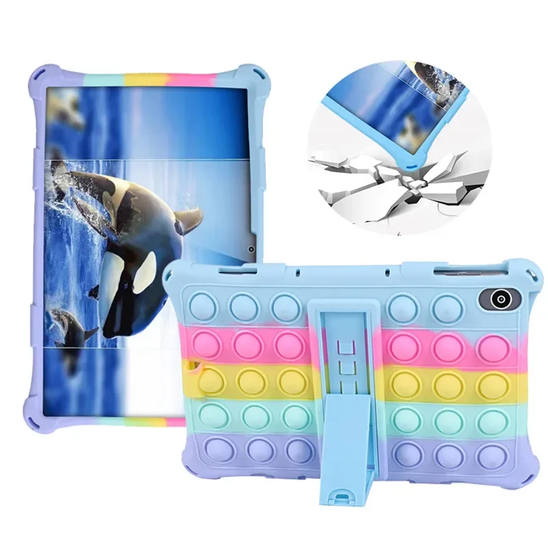 

For Realme Pad 10.4 OPPO Pad 11 2022 Mini 8.7'' Kids Soft Bubble Tablet Stand Cover For Realme 10.4 2021 OPPO Pad Air 10.36