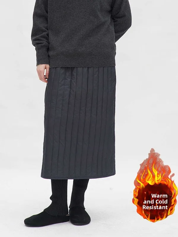 

Юбка-миди с высокой талией, прямого кроя, А-силуэт, женская одежда, зимняя новинка, хлопок, повседневная, стильная