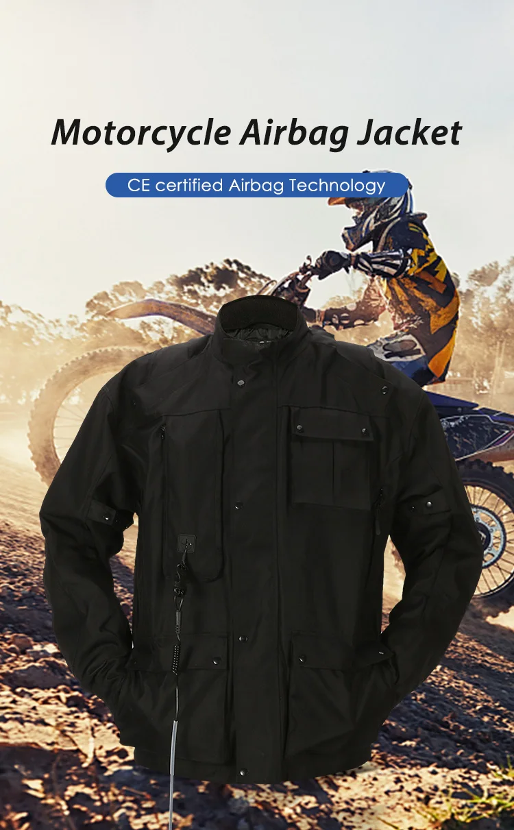 Inflatable Airbag Motorcycle Jacket With X-Armor Protection Safety Gear For Adult Riders With Custom Logo For Racing Teams