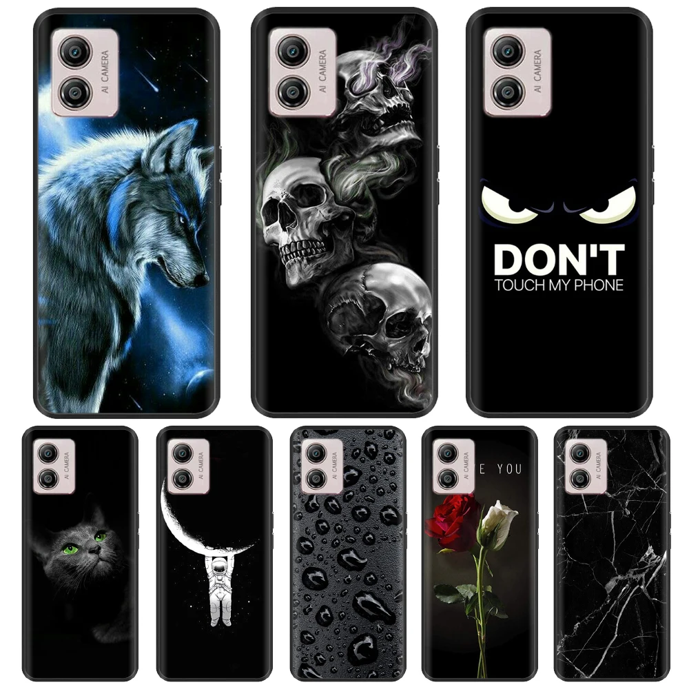 For Motorola Moto E13 Case motoE13 Cases Black Soft Silicone Phone Case For Motorola Moto E13 E 13 Cover Para Fundas Coque 6.5