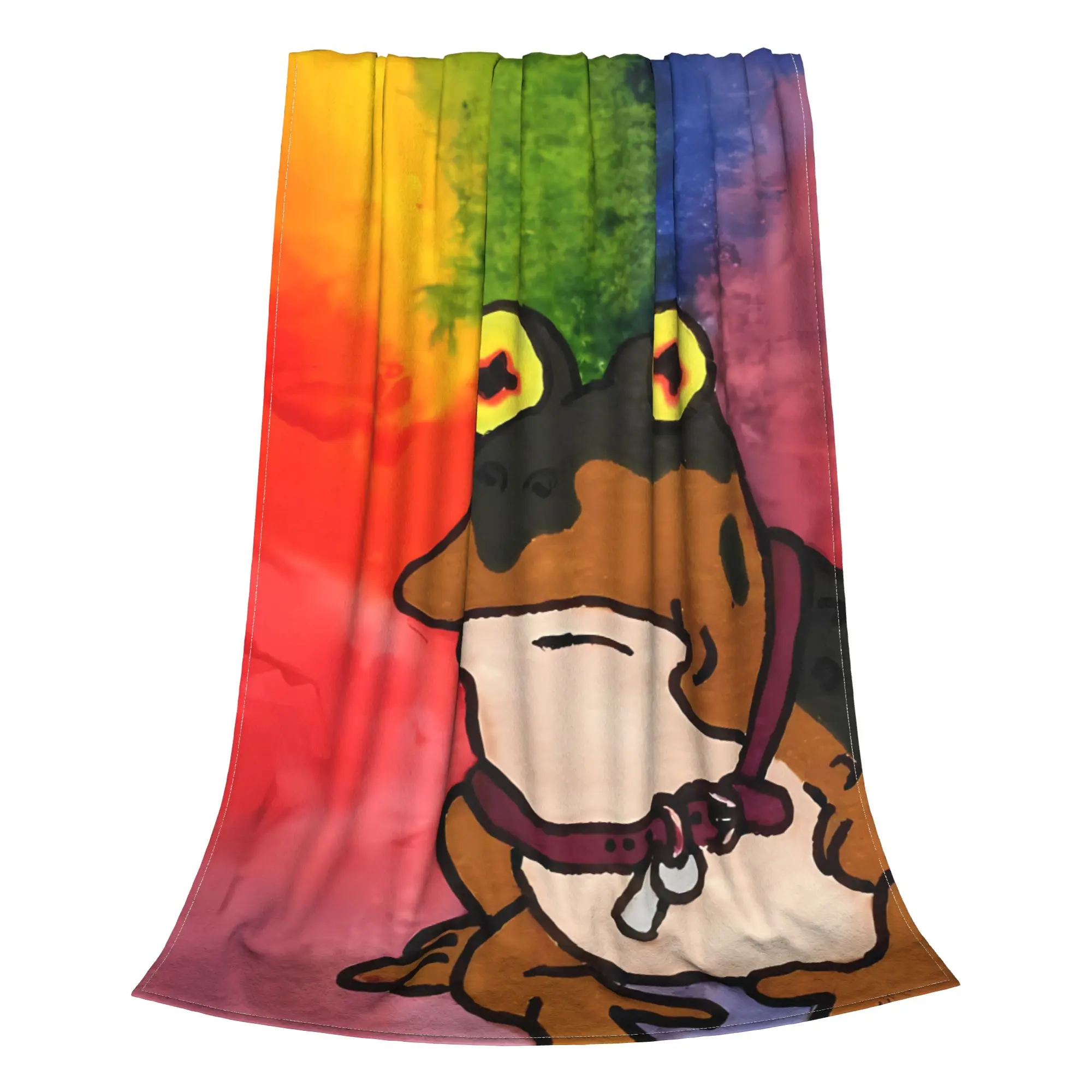 1PC Home Cutecore ALL GLORY TO THE HYPNO TOAD Futurama Blanket Super Cosy Plush Home Living Room Sofa Halloween