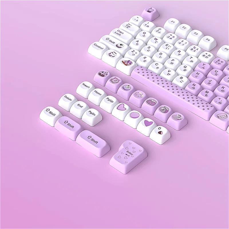 The taro mud wave keycap MOA height is suitable for wireless keyboards such as HI75 61 84 96 98 99 104 F87