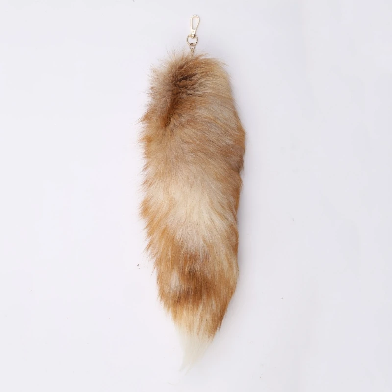 New Fashion Wolf Fox Tail Fur Keychains Unisex Pompom Pendant Car Keyring Holder Cute Key Chains Charm Bag Accessories Gifts