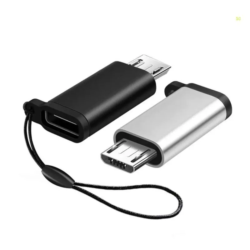 유형 C-마이크로 USB 변환기 USB C-끈 Dropshipping이있는 마이크로 USB 어댑터 커넥터