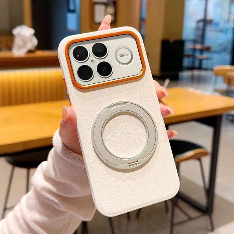 

Для Redmi K90 Pro Max Магнитный кронштейн Нейлоновая тканая матовая кожа, приятный для кожи задний чехол Fundas Para для Xiaomi Redmi K90