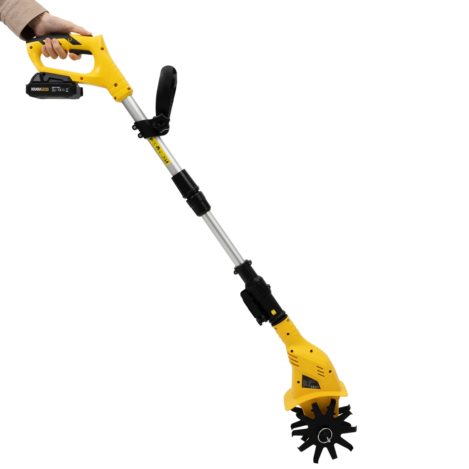 Durable Cordless Electric Tiller, 6.7