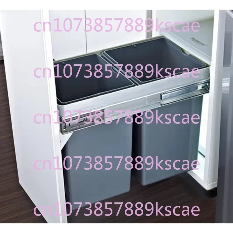 Kitchen Cabinets, Sinks, Classification, Pull-up Double Tube Embedded Trash Cans, Square Cabinets