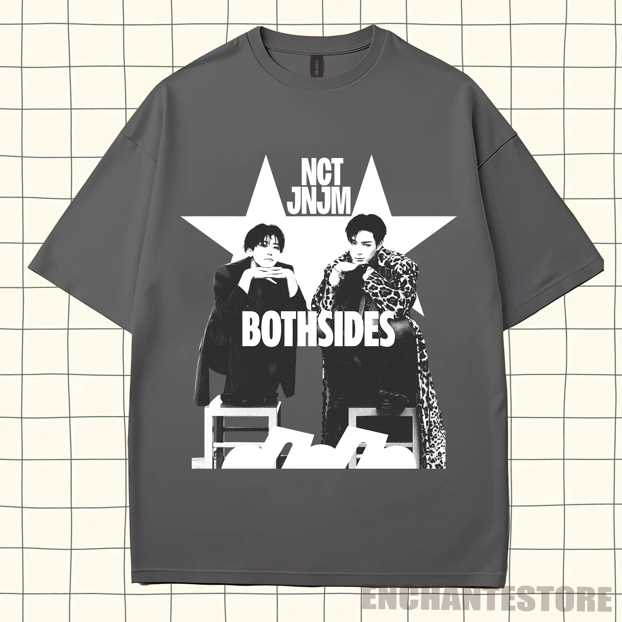 NCT JNJM BOTH SIDES Album Grafik-T-Shirt Unisex Kpop Fan Casual Kurzarm Offizieller Stil Fan-Merch Streetwear Oberteile – Detail 4