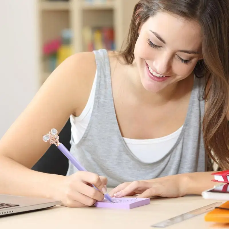 Ball Point Pens Black Cute Writing Pens 1.0mm Smooth Writing Medium Point Pens Retractable Pen Butterfly Shape Pens For School