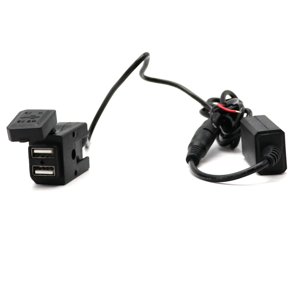 

Dual USB Motorcycle Adapter Waterproof Power Socket for GPS Camera Smartphone Tablet Motorbike Mount Charge 2 Devices