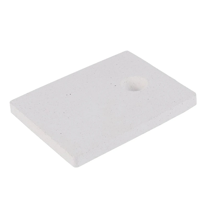 Practical High Temperature Resistant Fireclay Stone for Jewelry Making Crafts Tool Lightweight Insulating Brick with Round Hole