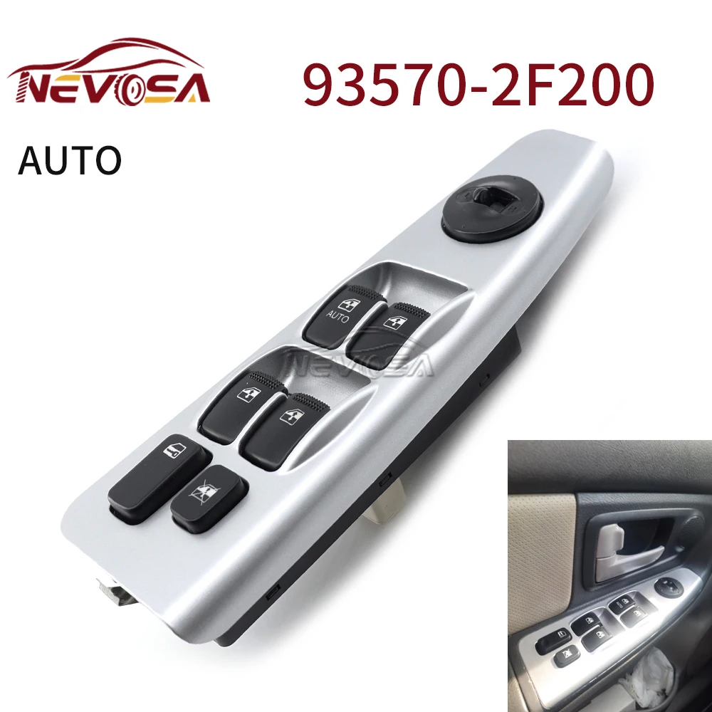 NEVOSA For Kia Cerato Spectra LD Sedan 2004-2009 935702F200 93570-2F200 Front Left Driver Side Window Switch Button 14Pins