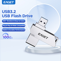 Eaget  USB 3.2 Pendrive 100Mbs Speed USB Flash Drive 32G 64G 128G 256G USB Memory Stick  USB Key for Lenovo PC Smartphone Tablet