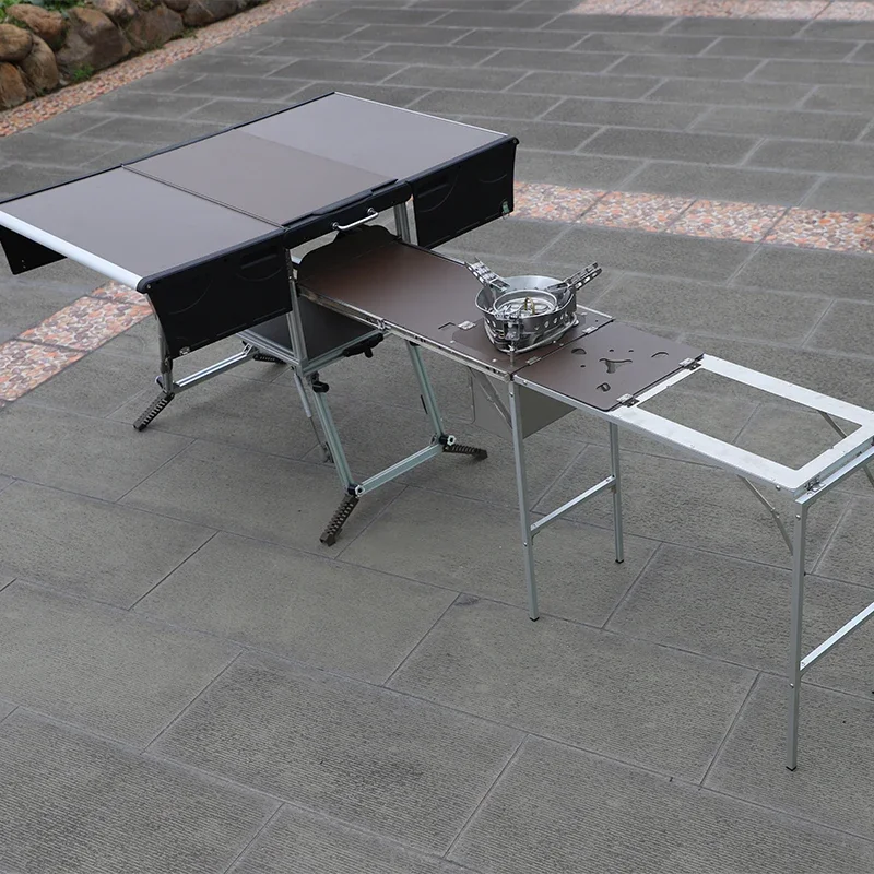 Bulin C650 BBQ Factory Camp aluminum kitchen and Rv  folding Camping Kitchen Table Easy Carrying Outdoor Mobile Kitchen