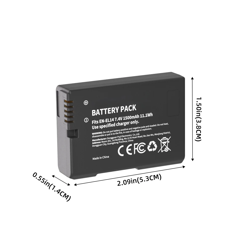 PHOMAX 1500mAh EN-EL14 EL14 CAMERA BATTERY EN-EL14 For Nikon P7000 P7100 P7800 P7700 D3100 D3200 D3300 D3400 D3500 D5600 D5100