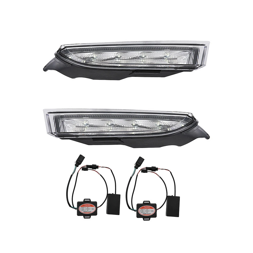 Car LED DRL Daytime Running Light White Fog Lamp Yellow Turn Signal For VW Volkswagen Scirocco R Line 2010 2011 2012 2013 2014