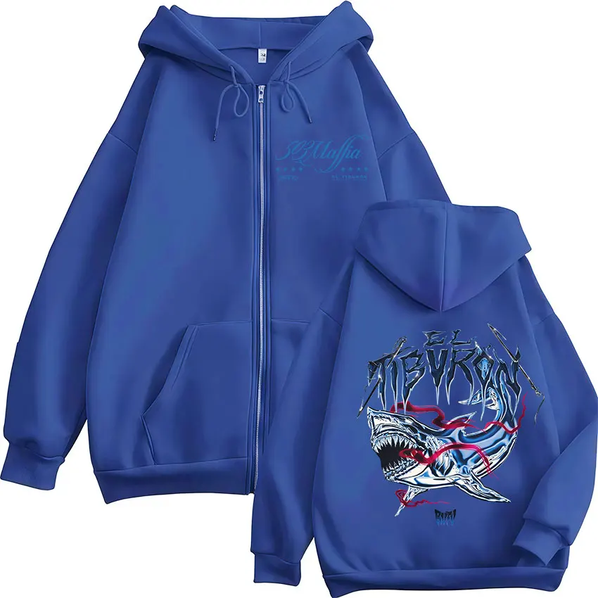 RVFV EL TIBVRON Tour 2025 زمم معاطف هوديي الرجال طويلة الأكمام موضة المتضخم البلوز للجنسين الهيب هوب كنزة صوف مقنعين