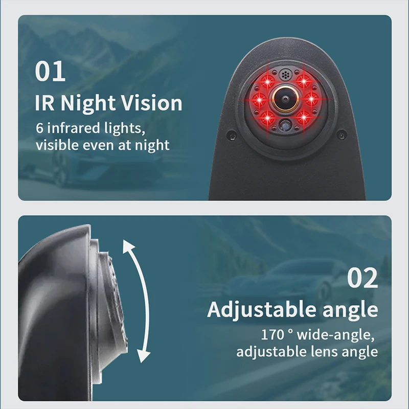 AHD 1080P للرؤية الليلية سيارة الفرامل ضوء كاميرا الرؤية الخلفية لمرسيدس بنز فيانو سبرينتر فيتو VW الناقل Crafter #4