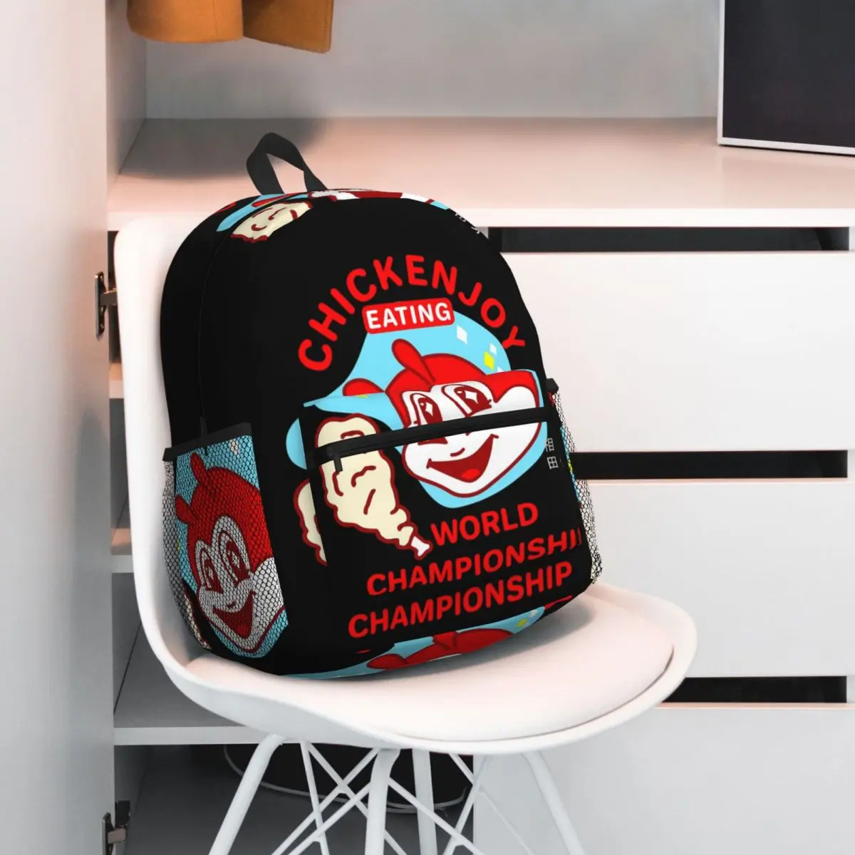 Jollibee Burger Restaurant Mascot Backpack Daypack Large Capacity Children BookBag School Bag Shoulder Bags for Men Women