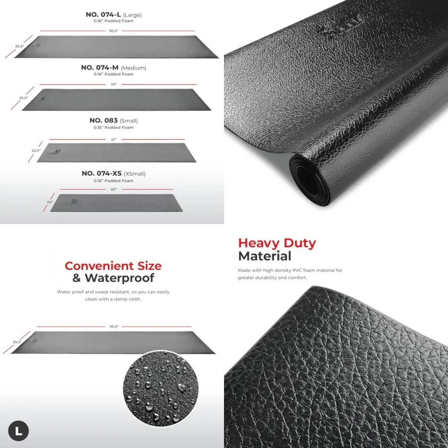 

Equipment Mat Multiple Size Options Non-Slip Floor Protection Pad for Treadmill, Bike, Elliptical, Yoga or Standing Desk and ot