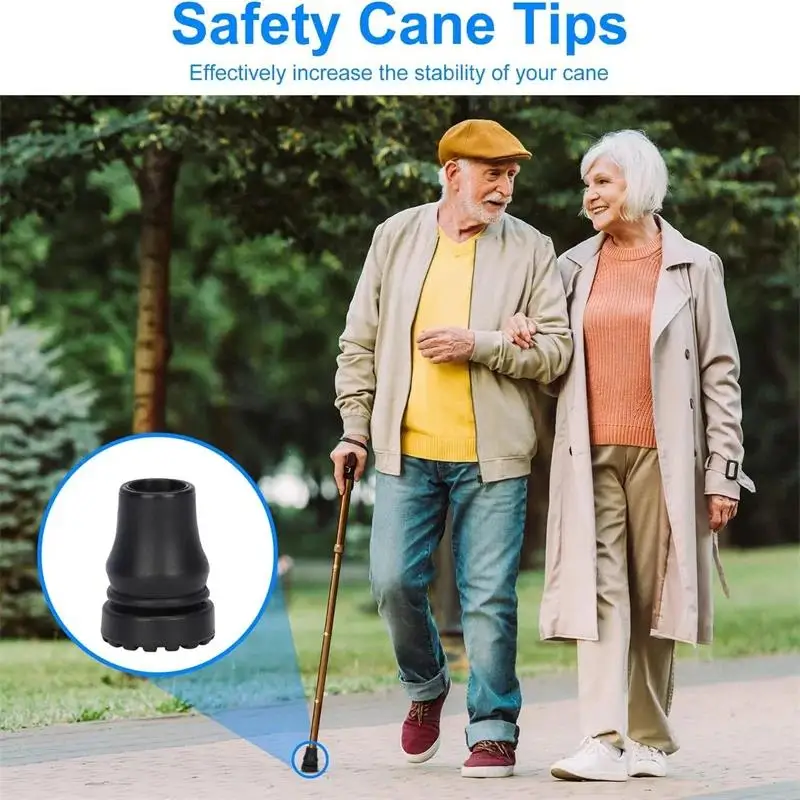16-22mm antiskid walking stick crutch cane bottom pads cover protector climbing hiking trekking pole tip 1/4PCS