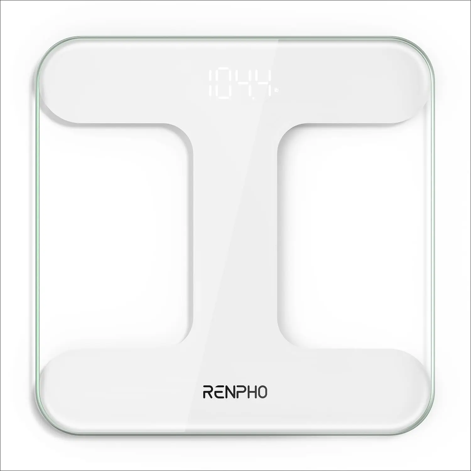 

Digital Bathroom Scale, 400 lb Capacity, Transparent Glass, LED Display, Accurate Weight Measurement, White