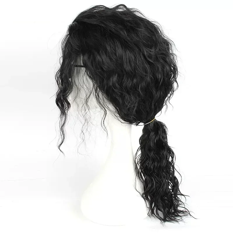 Anime Michael Jackson Cosplay Michael Cosplay Black Wig Michael Role Play Medium Long Curly Black Hair Wig Halloween Cos Wigs