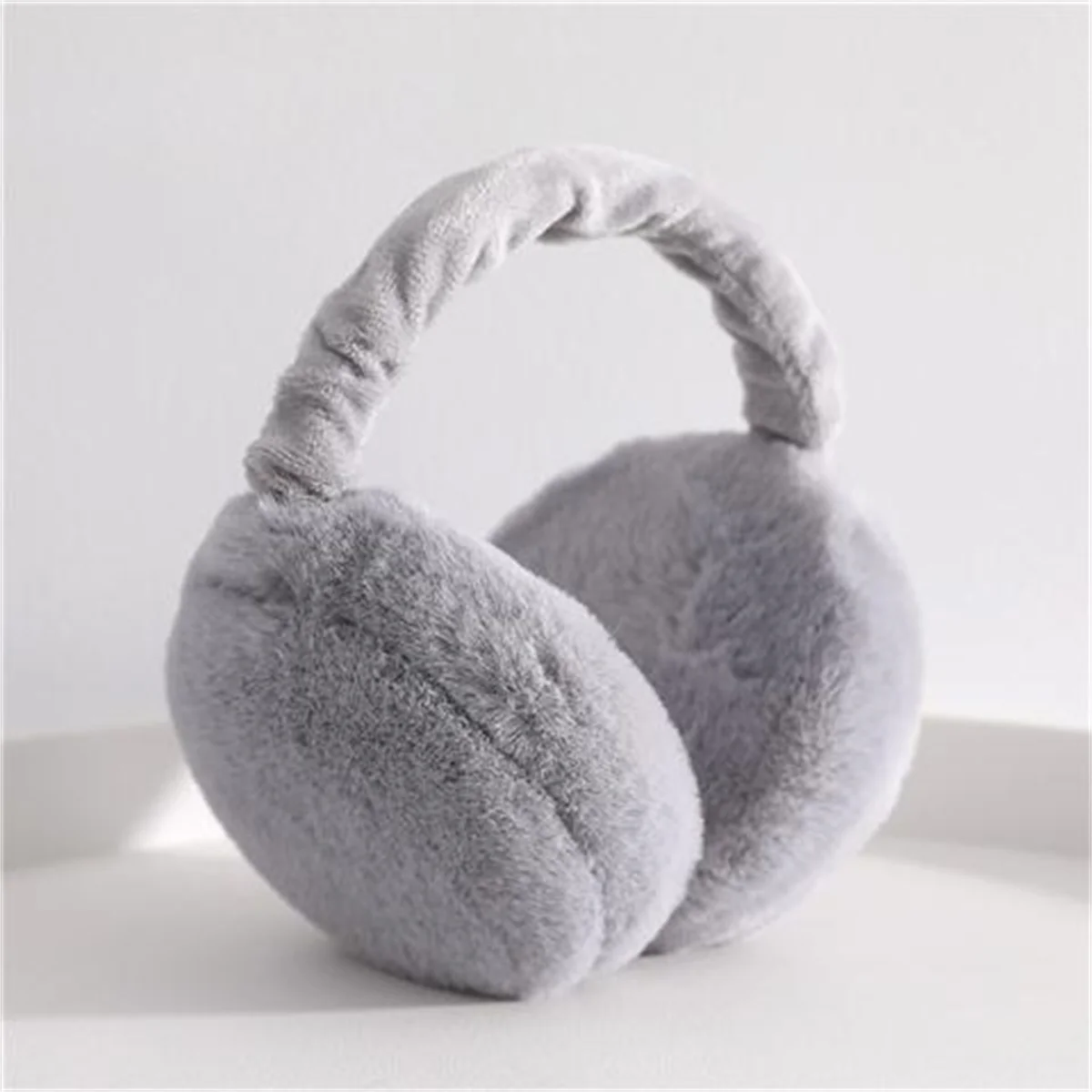 Folding hamburger earmuffs antifreeze warm cold earmuffs plush earmuffs cute winter earmuffs convenient and foldable