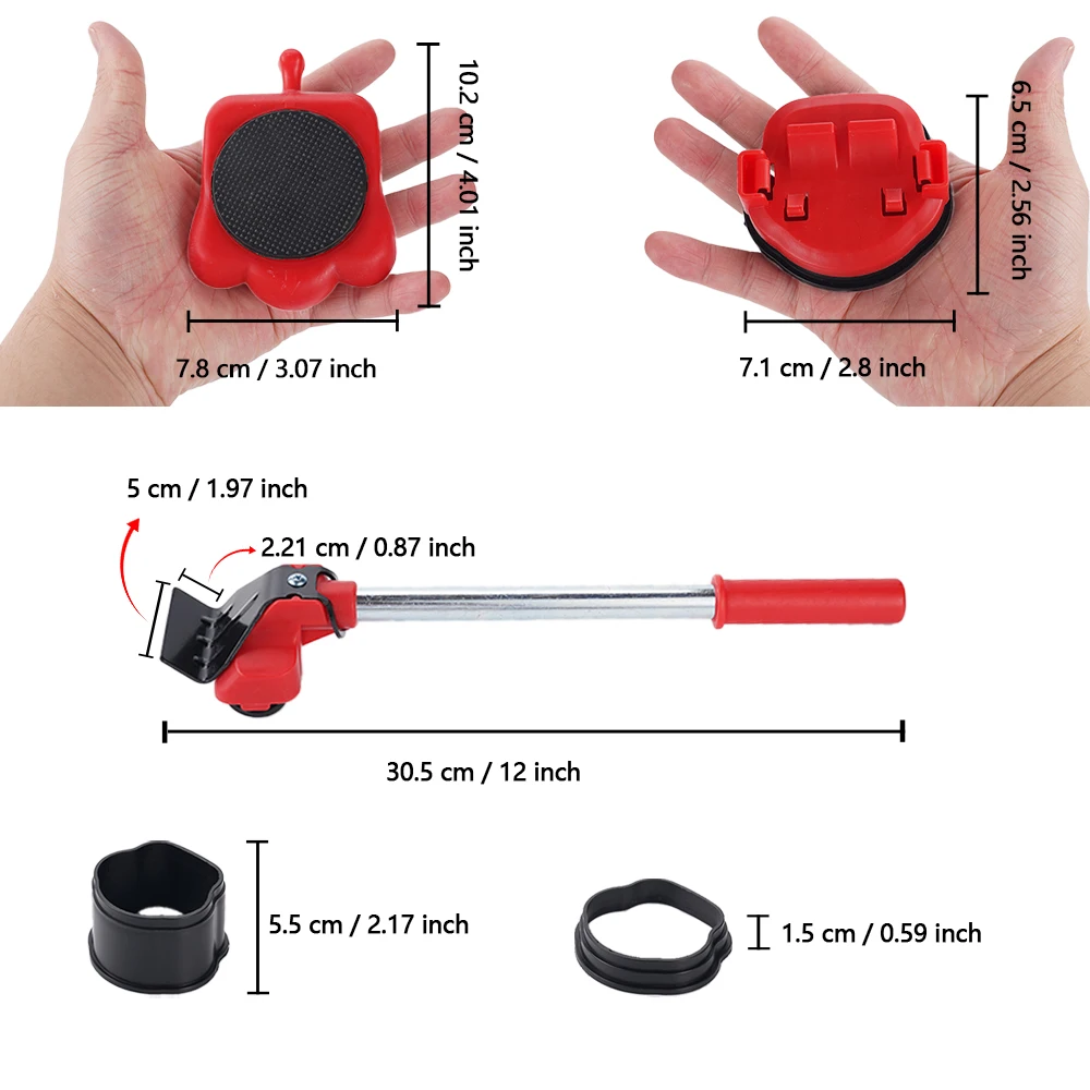 14 قطعة/المجموعة الأثاث الثقيلة تتحرك النقل الأسطوانة مجموعة للغسالة الثلاجة النقل الأثاث رفع وتحرك