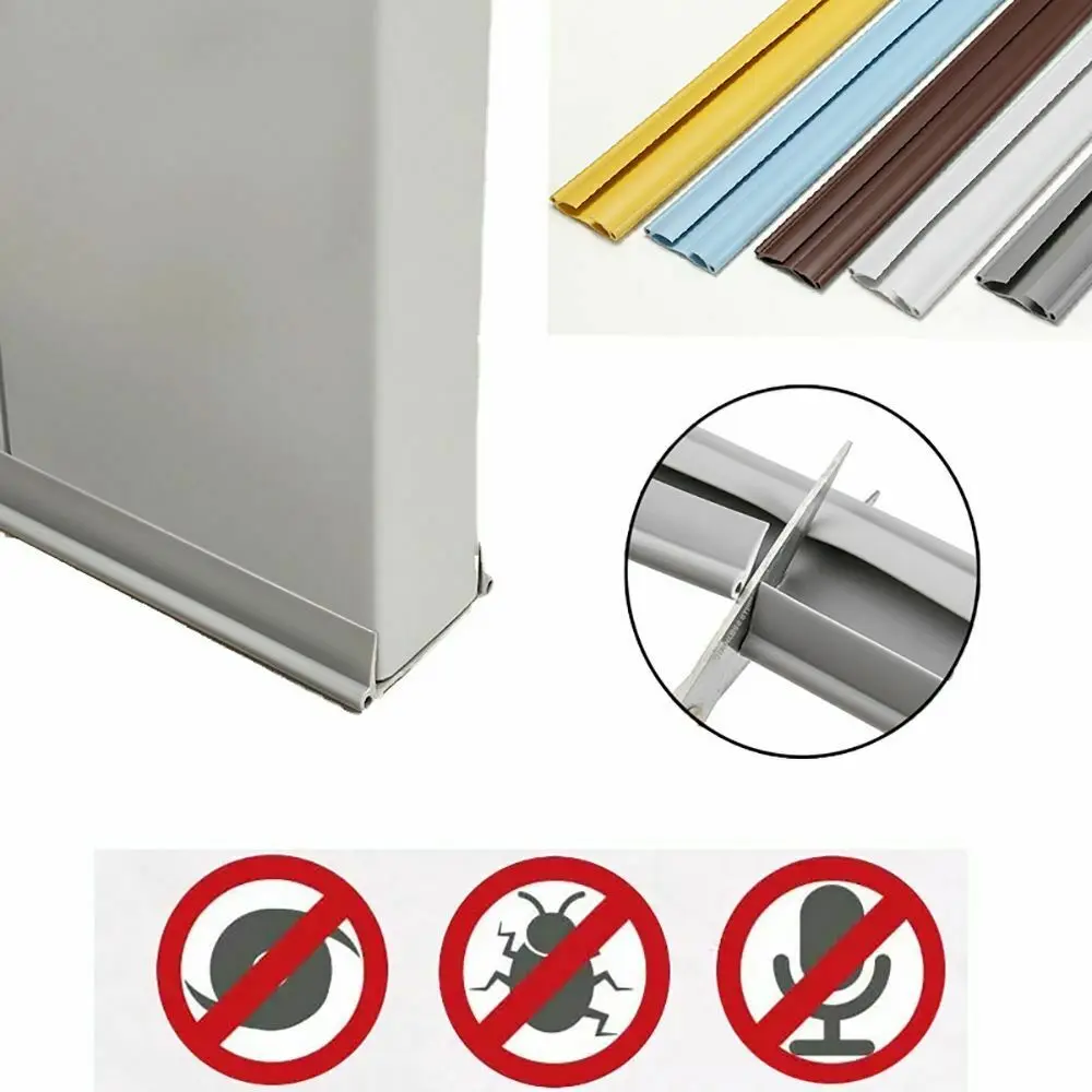 

PVC Soft Under Door Sealing Strip Door Draft Stopper Bottom Seal Strip Guard Weather Stripping Noise Reduce Prevent Dust Stopper