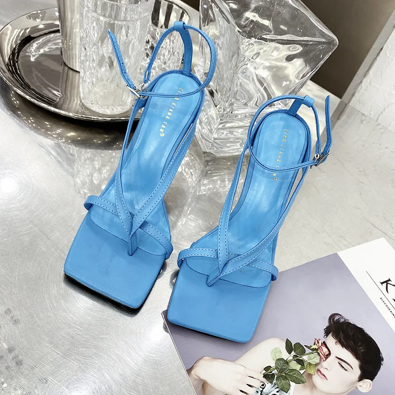 

Buckle Strap Female Pumps Summer Open Pinch Toe Sandals Slingback Fine Heels Zapatos Mujer Fashion Women Shoes