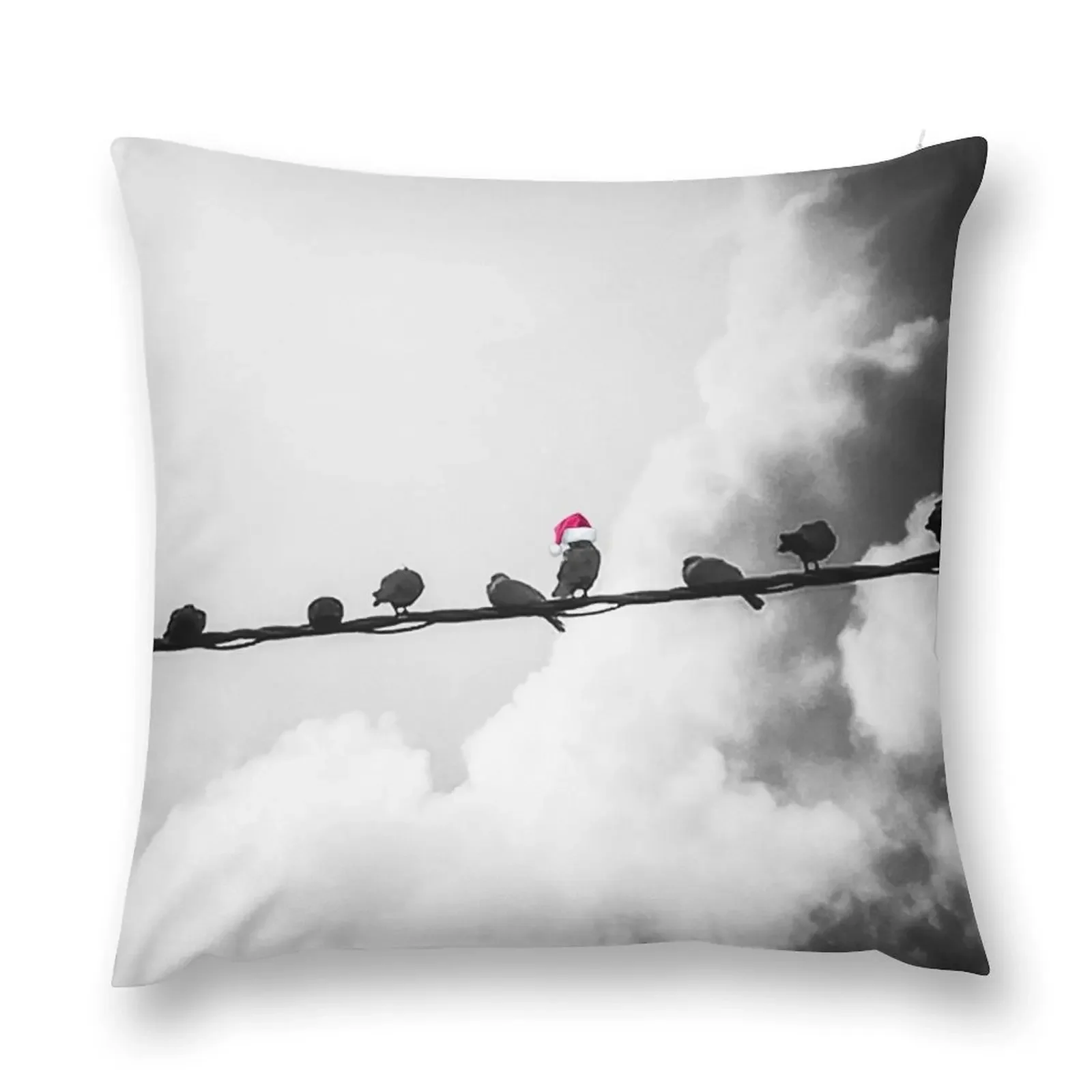 Christmas spirit among the birds - photo design Throw Pillow Decorative pillowcase Covers For Sofas pillow