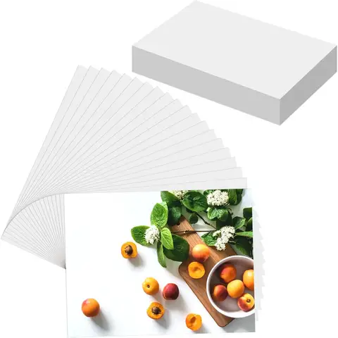 20/50/150/200Pcs 인화지 광택 흰색 프리미엄 인화지 프린터 이미지 전단지 달력 및 매뉴얼에 적합
