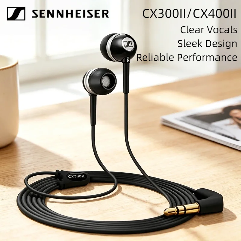

Sennheiser CX300II CX400II Wired In-Ear Headphones Hi-Res Audio Stereo Bass Earphones 3.5mm For PC Laptop Smartphone MP3
