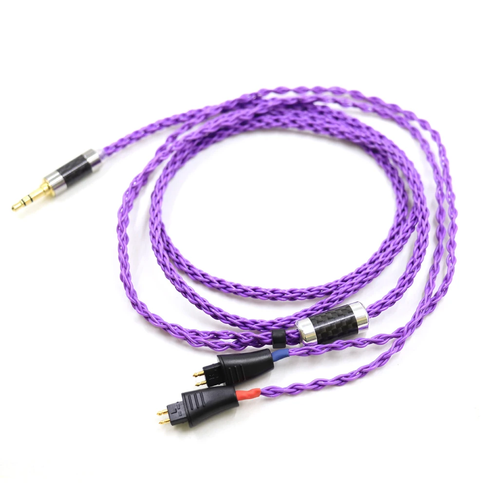 Haldane RolandPurple Single Crystal Silver for Fostex TH610 TH900 MK2 TH909 Headphone Cables Cord