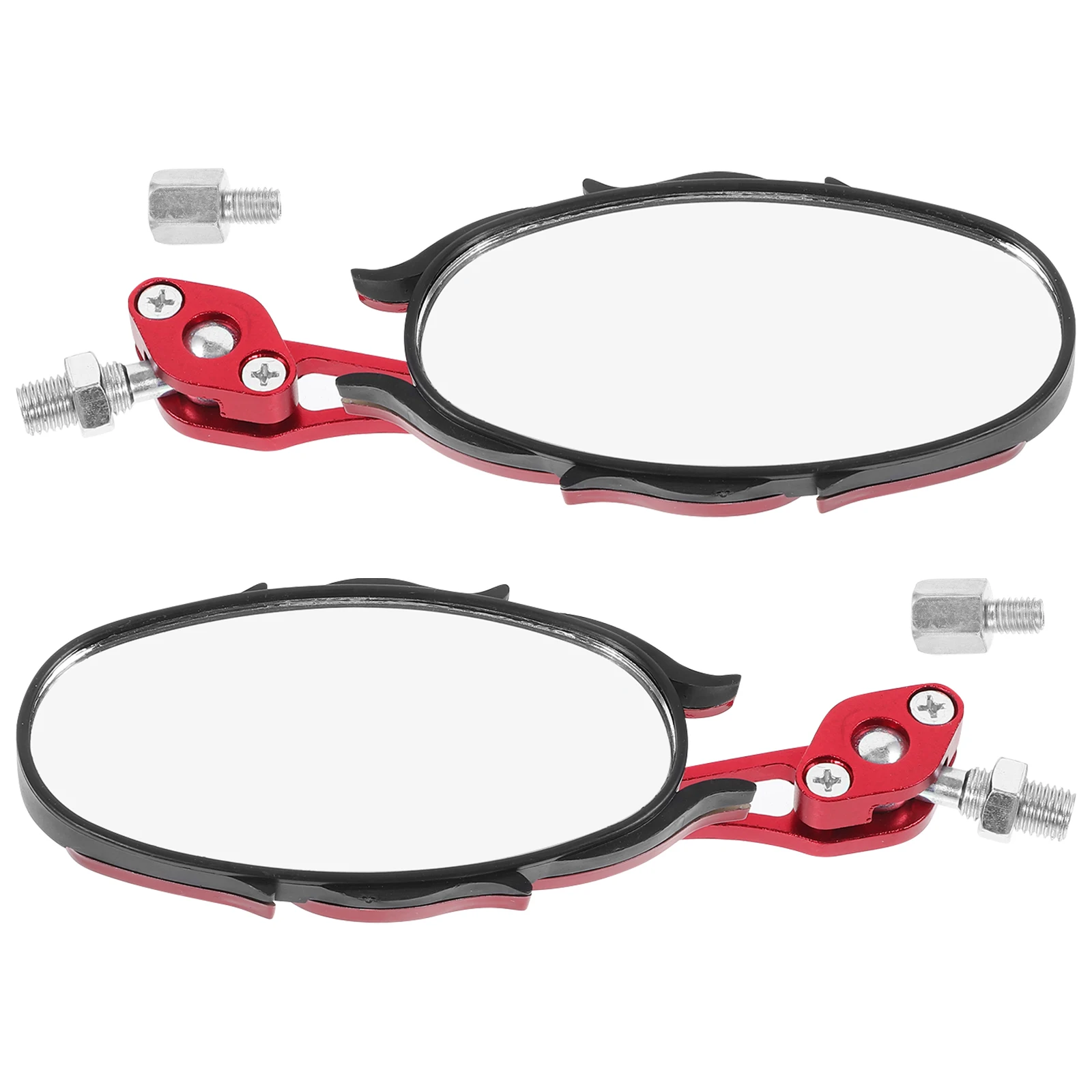 

2pcs Motorcycle Mirrors Rearview for H lebars Scooter Glass Metal Plastic Durable Performance Safety Visibility Riding Style